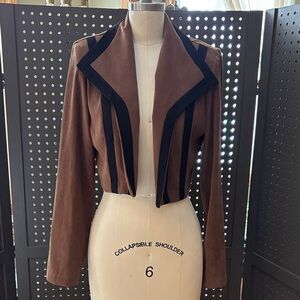 Chic Brown and Black Women's Blazer